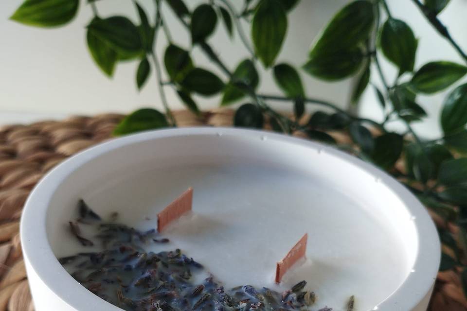 Vela aromática mecha madera