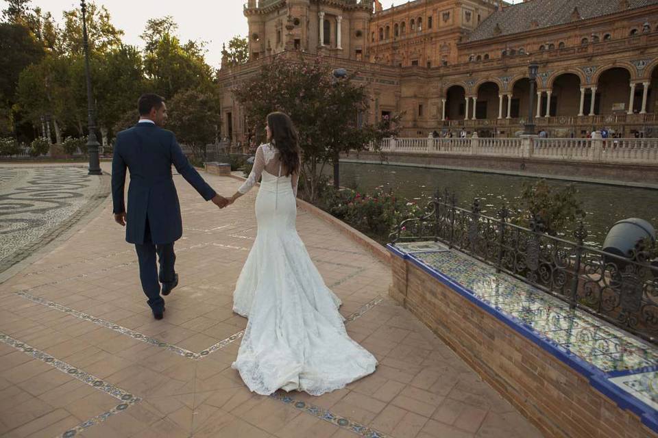 En la Plaza de España, Sevilla