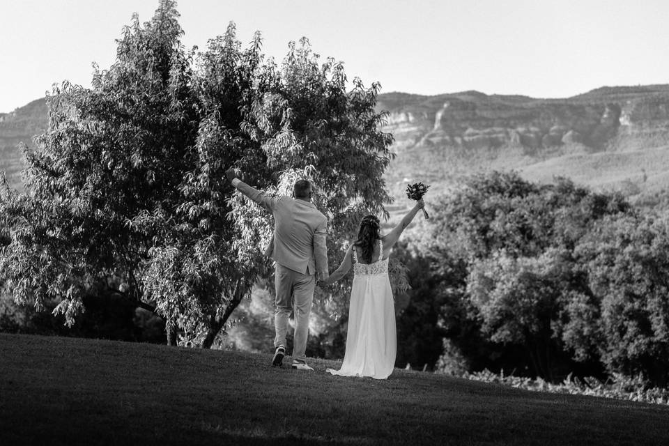 Retrato de pareja B/N.