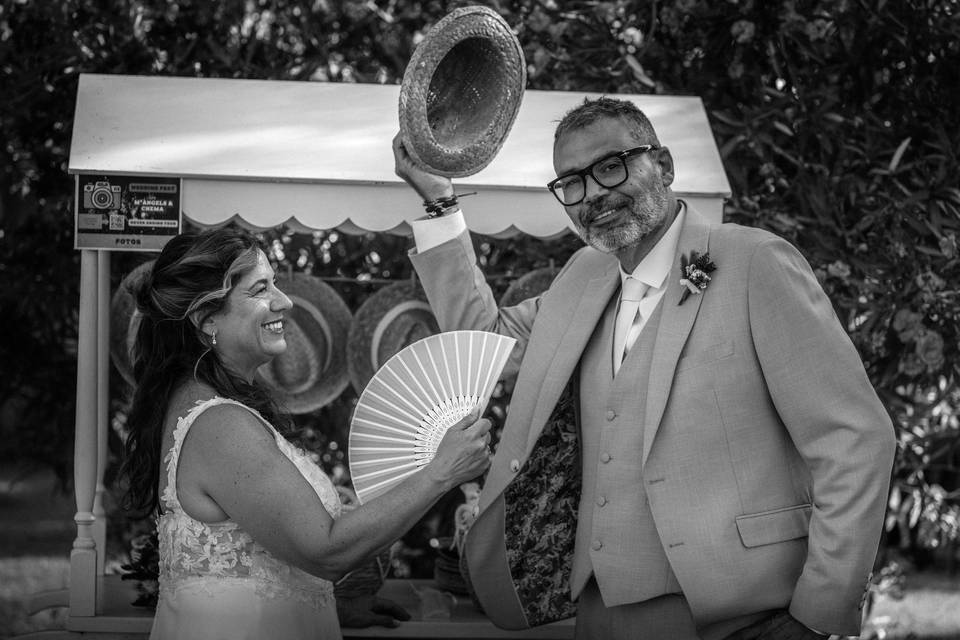Retrato de pareja B/N.