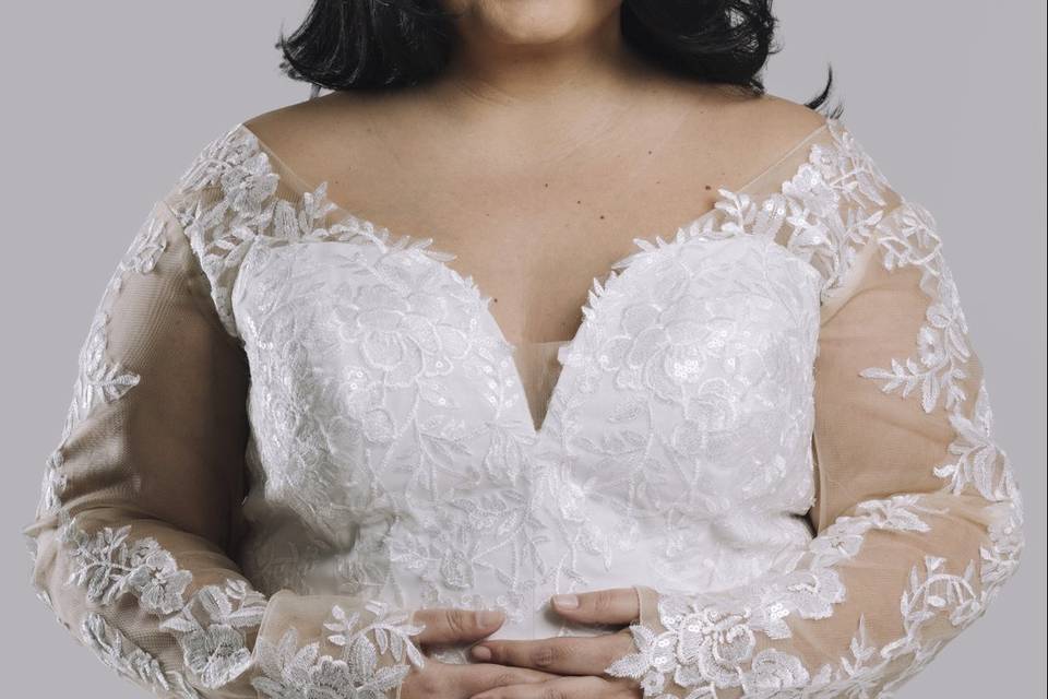 Vestido encaje floral