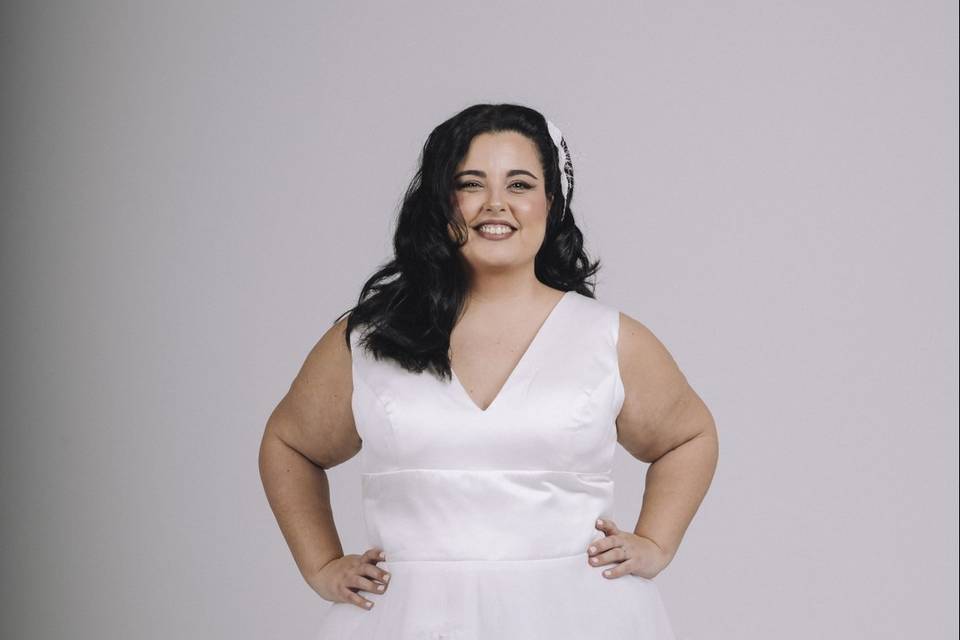 Vestido tul floral