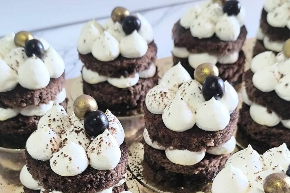 Mini tartas de tiramisú