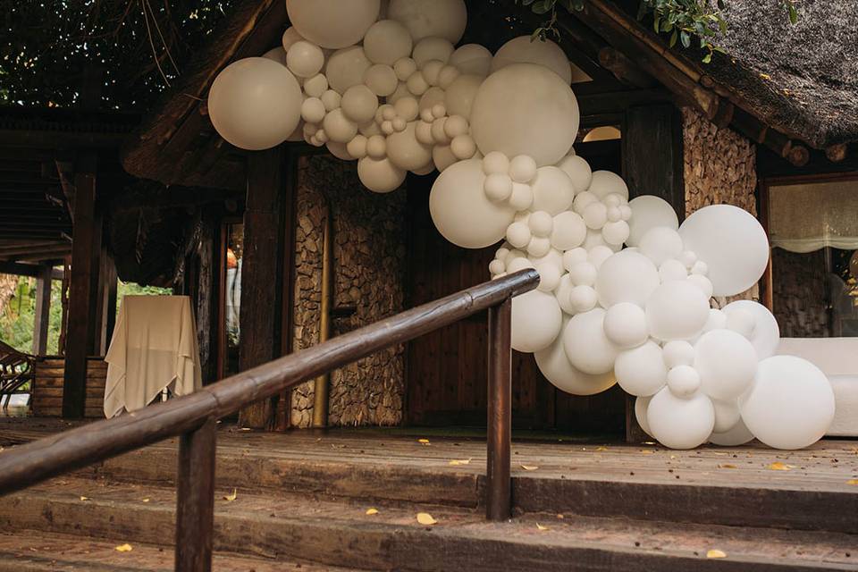 Decoración exterior globos