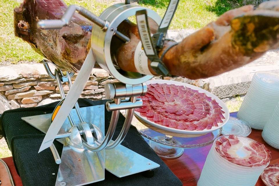 Puesto de cortador de jamón