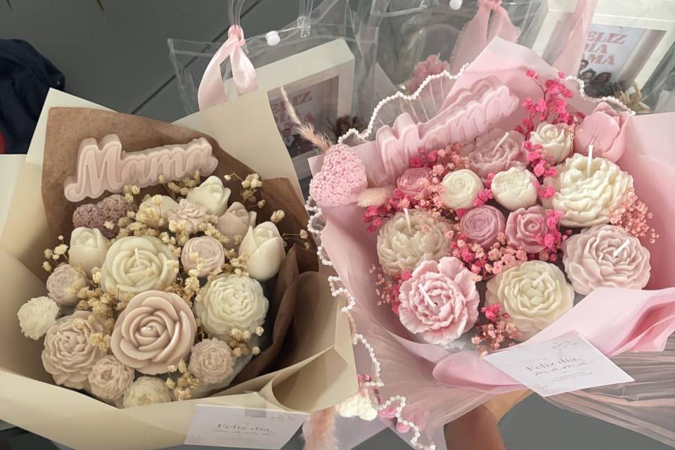Ramo de flores velas