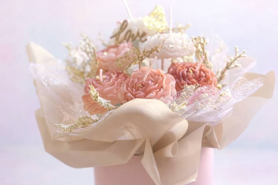Bouquet floral velas