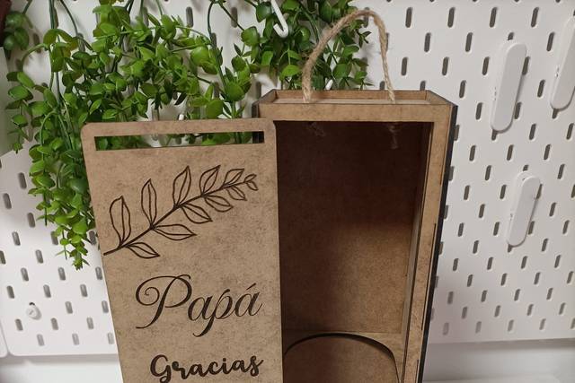 Caja de vino gracias Papá