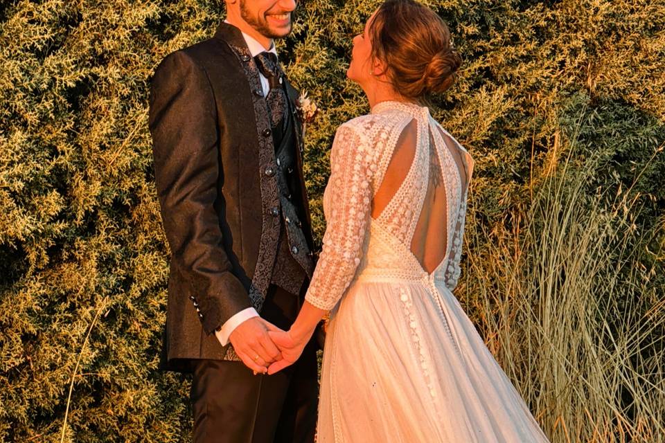 Novios atardecer