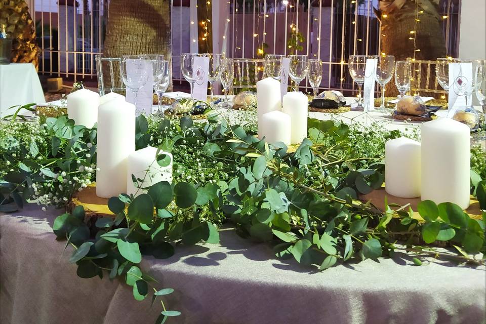 Decoracion mesa novios