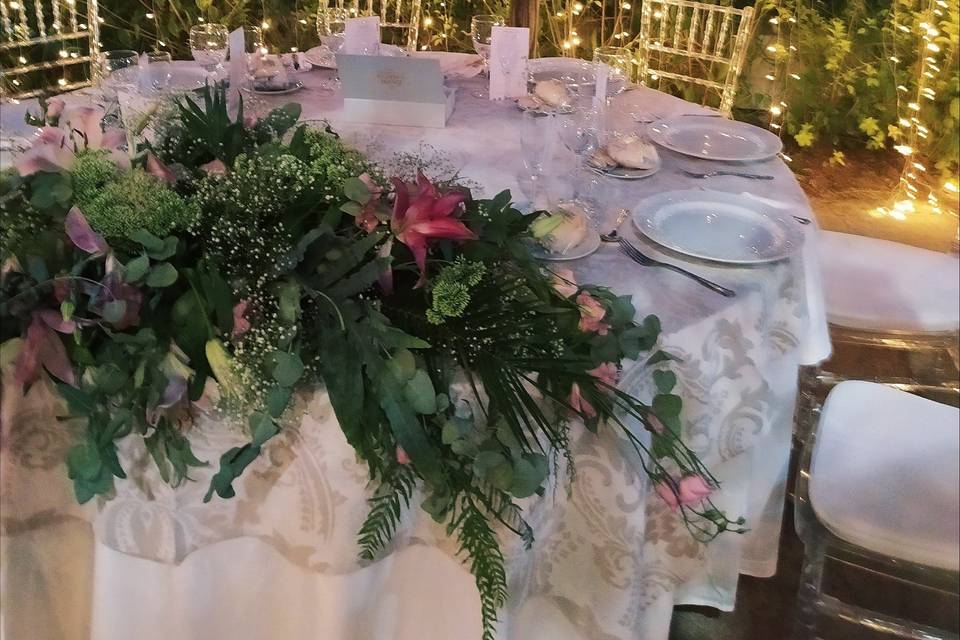 Decoracion mesa novios