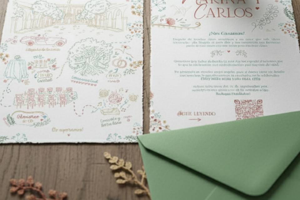 Invitación doble cara