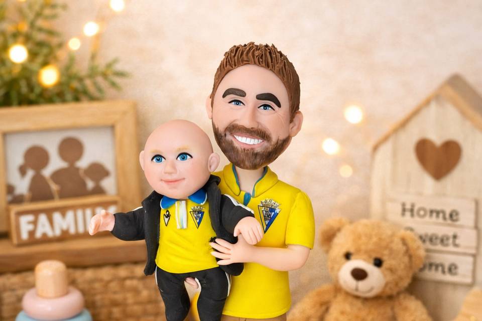 Figura personaliz bebe y papa