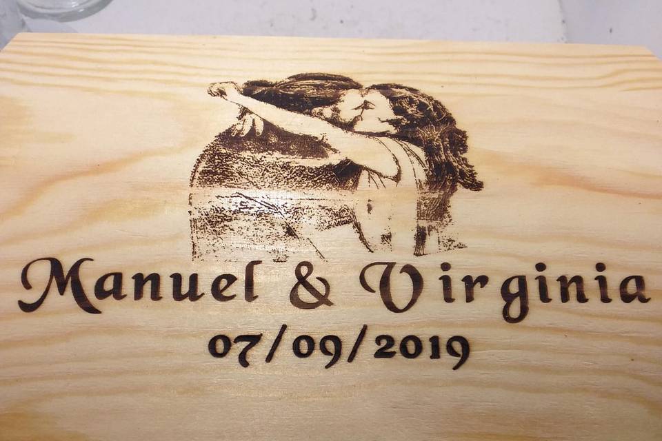 Baúl de madera personalizado