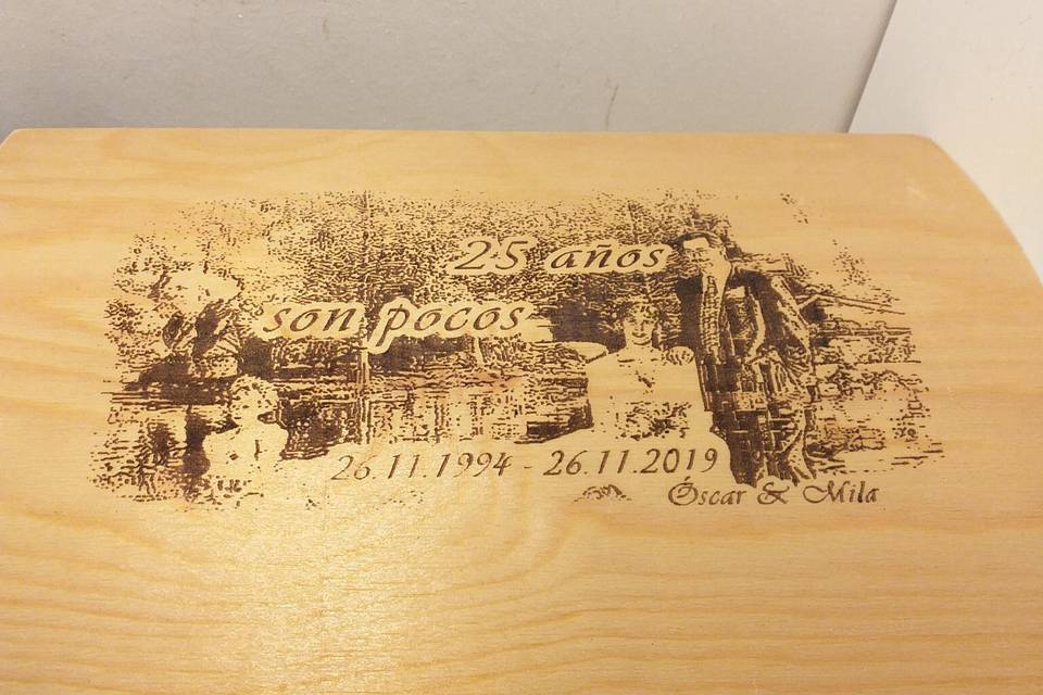 Baúl de madera personalizado