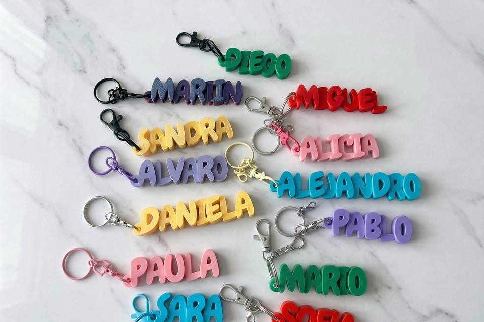 LLAVEROS PERSONALIZADOS 3D