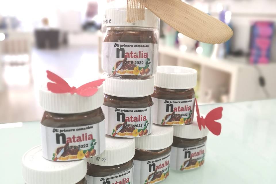 Botes de Nutella personalizado