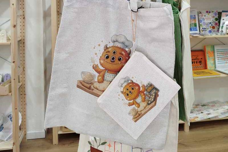 Pack bolsa de tela y neceser