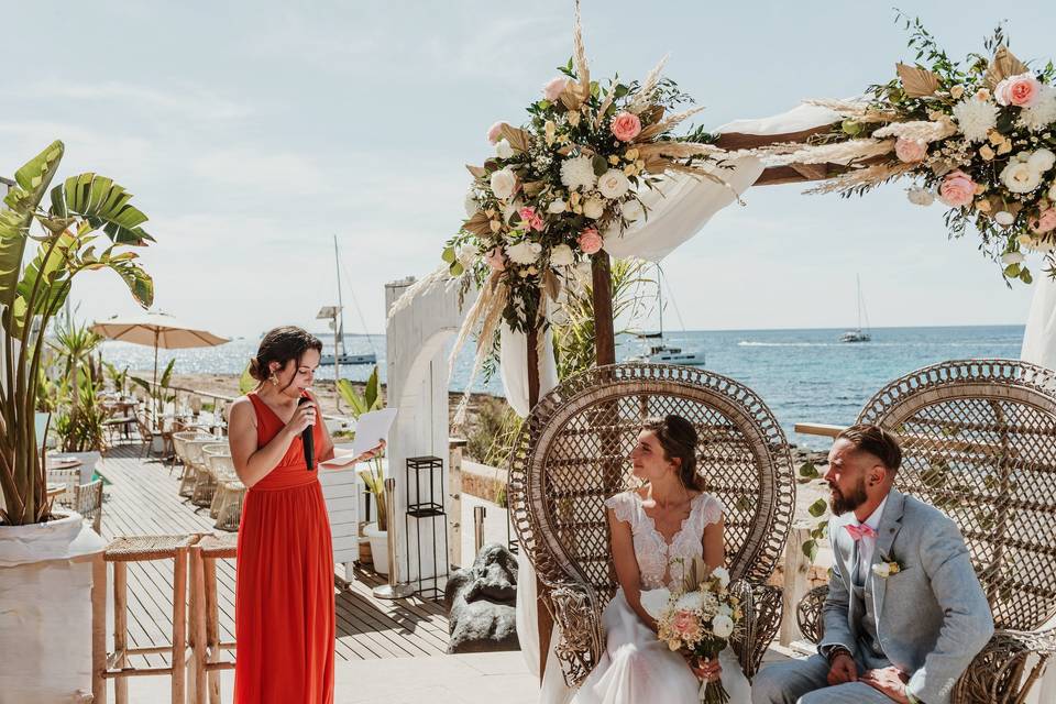 Ceremonia mar en Ibiza