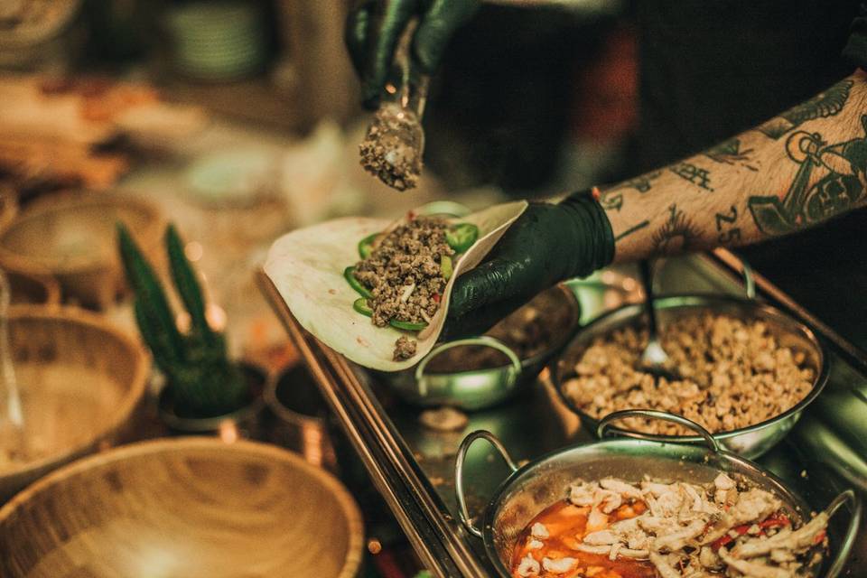 Showcooking tacos