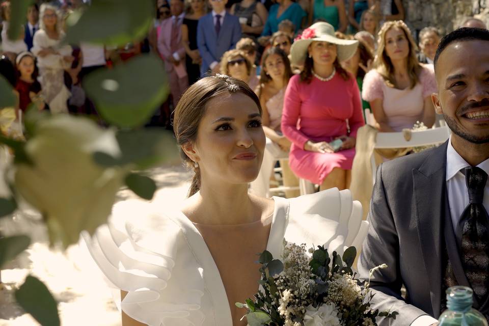 Novios en la ceremonia