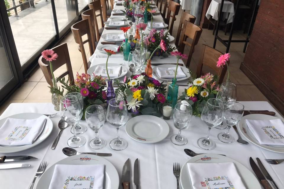 Arreglos florales mesa