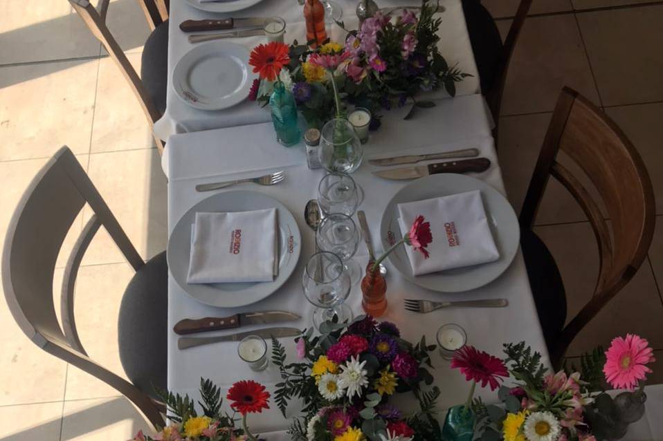 Arreglos florales mesa