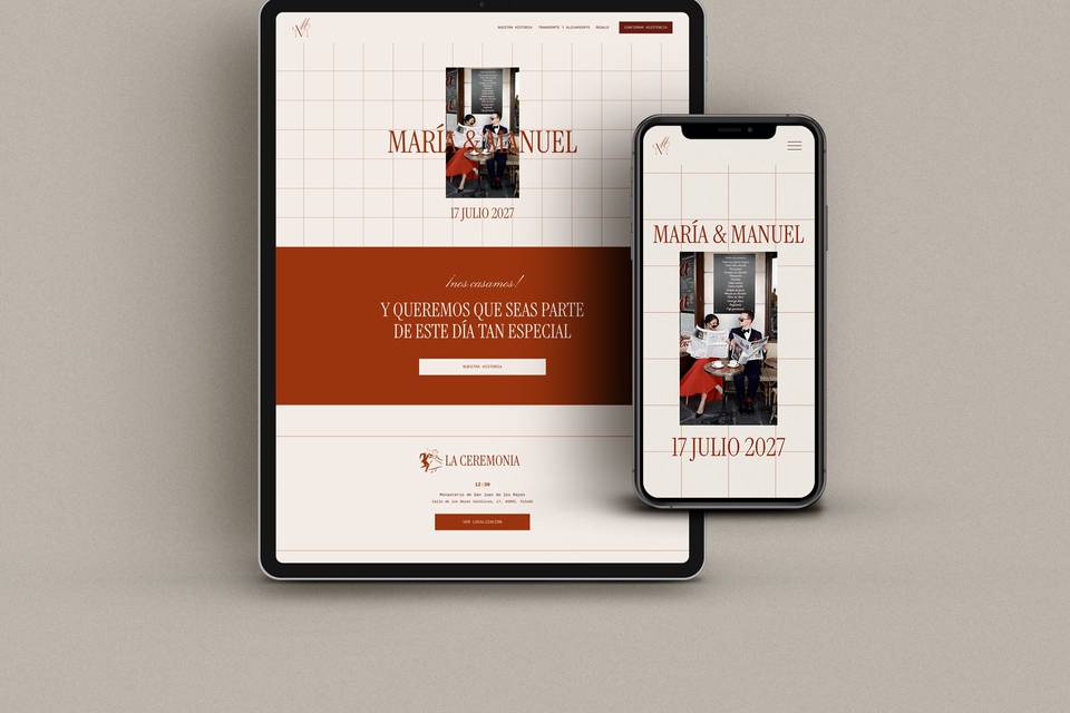 Página web de bodas - Bryce