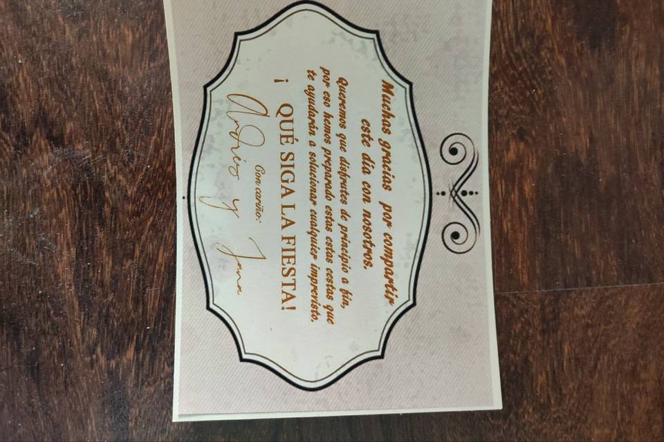 Tarjetas de agradecimiento