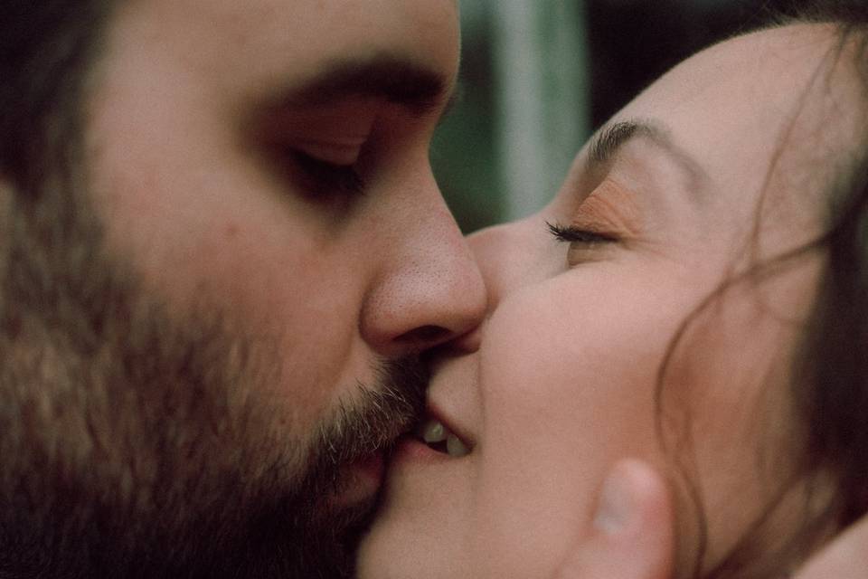 Close up beso