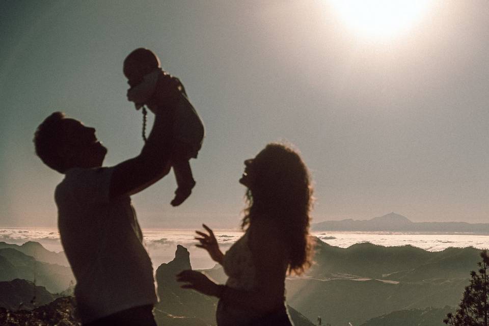 Familia en Tejeda