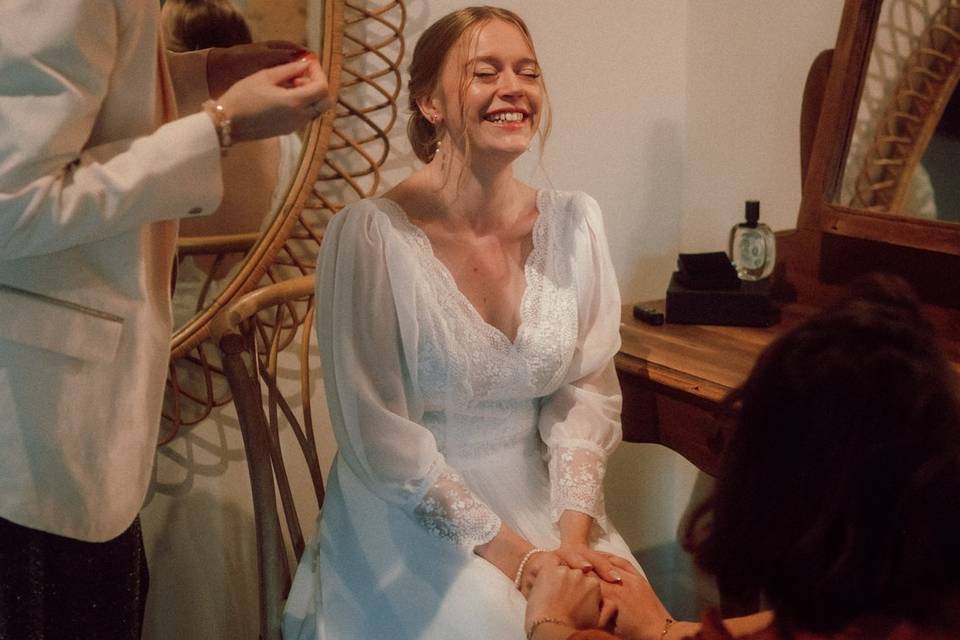 Novia antes de la ceremonia