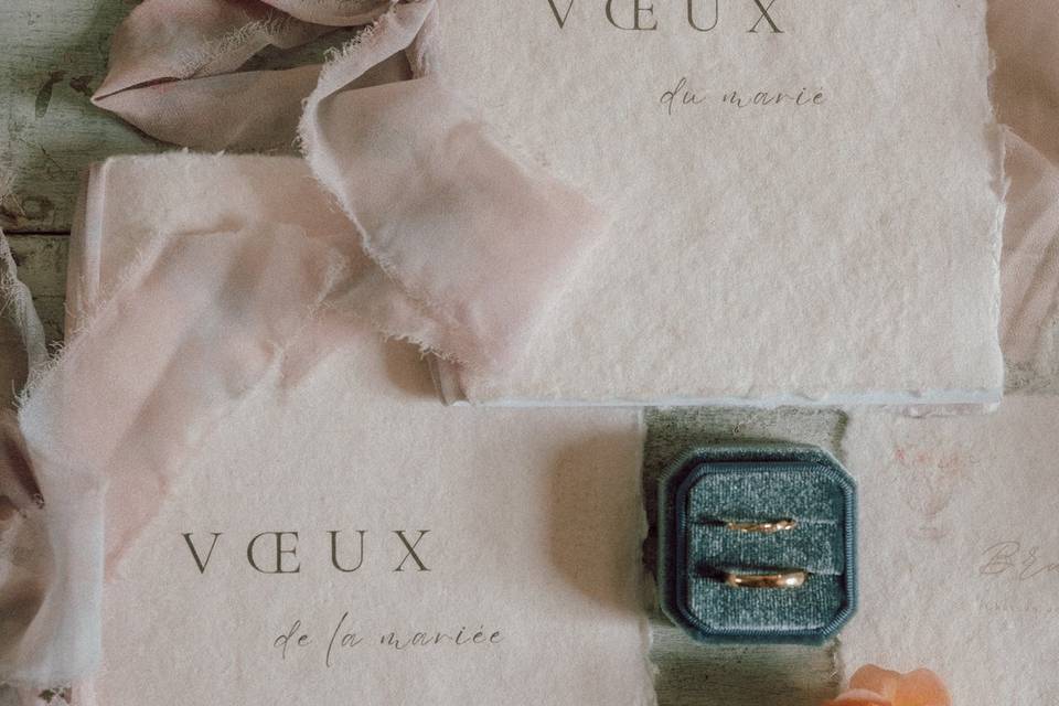 Flat lay romántico