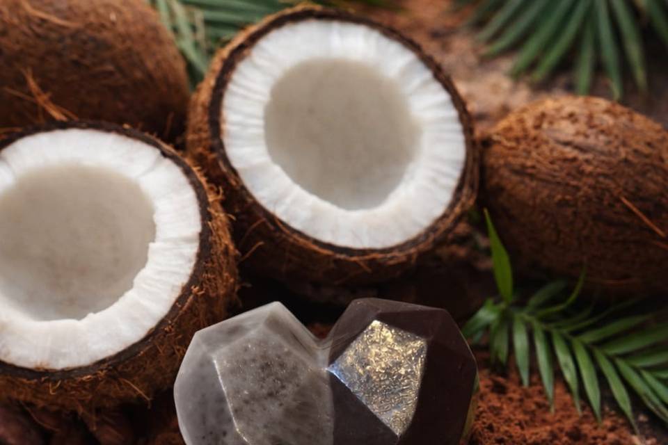 Jabón artesanal cacao y coco
