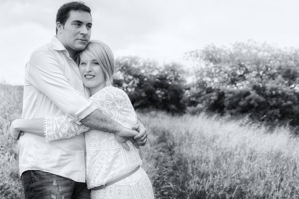 Pareja en blanco y negro