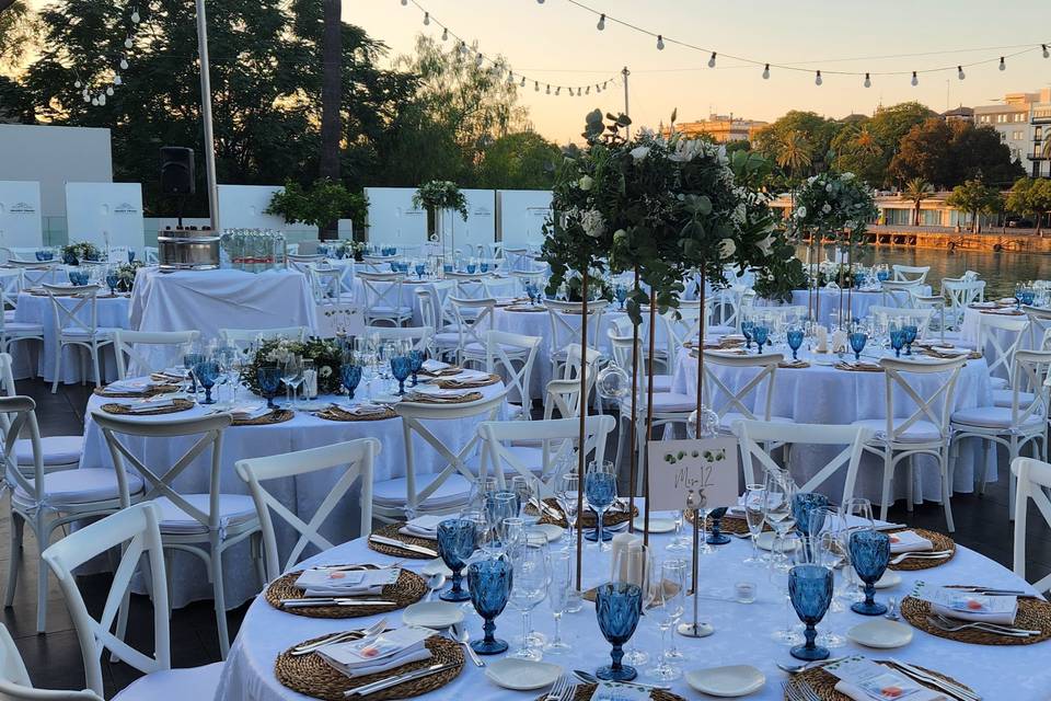 Banquete boda terraza