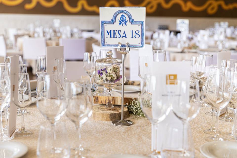 Detalles de mesa de boda