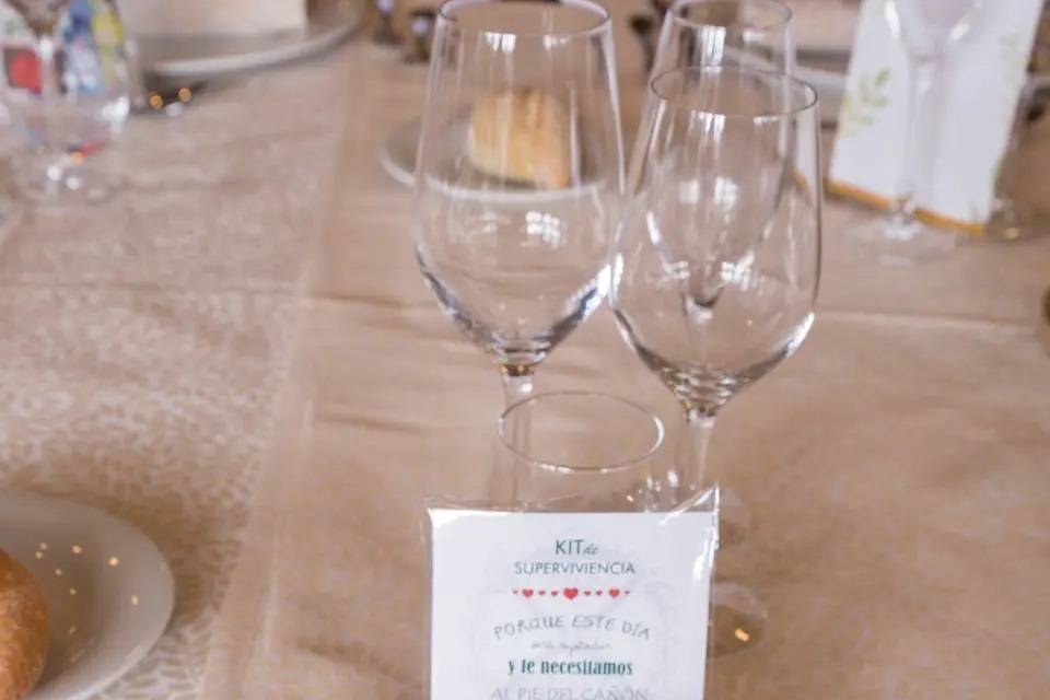 Detalles de mesa de boda