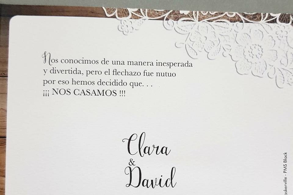 Interior de la invitación