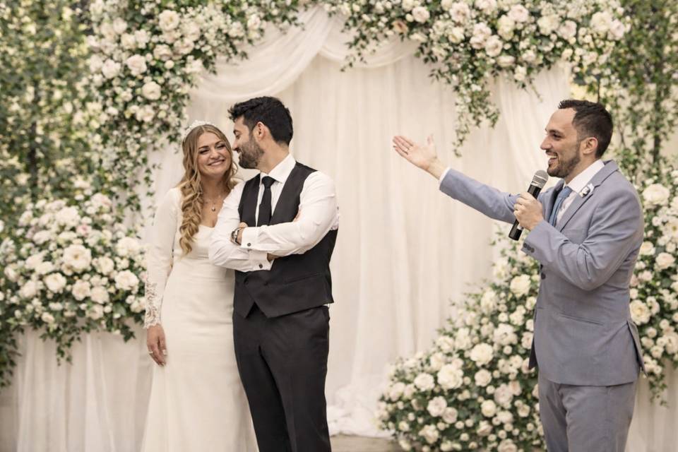 Ceremonia llena de risas
