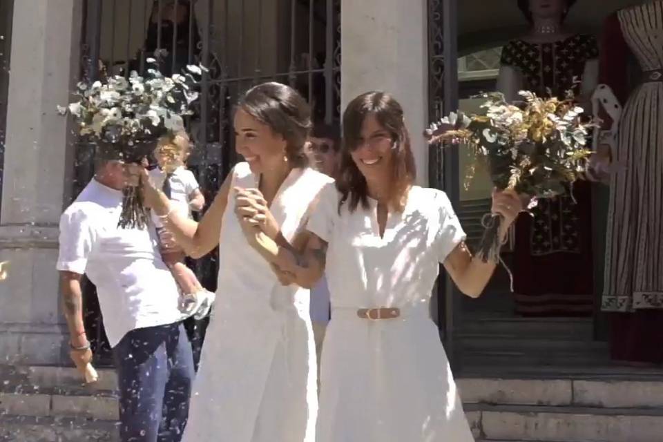 Fotogramas de vídeo de Sara y Lucía