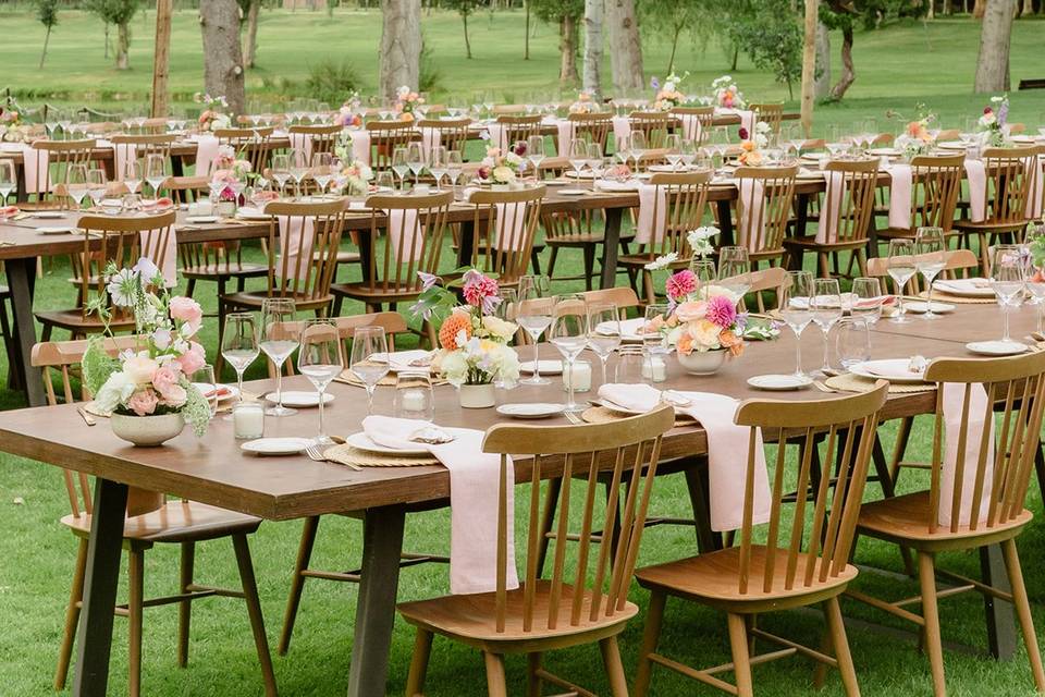 Banquete en los jardines