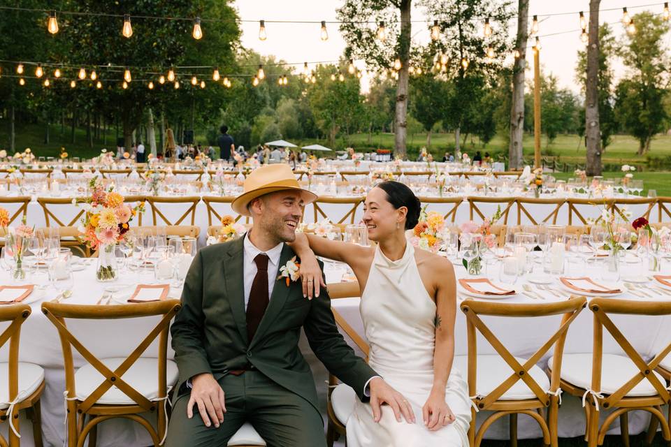 Banquete en los jardines