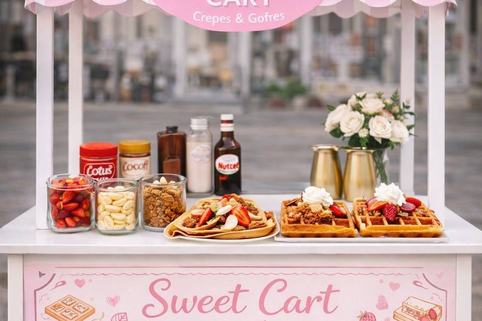 Carrito de crepes y gofres