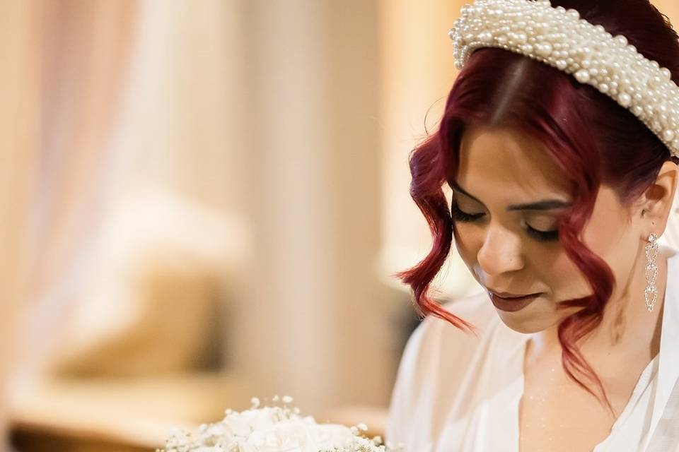 Novia con piel luminosa