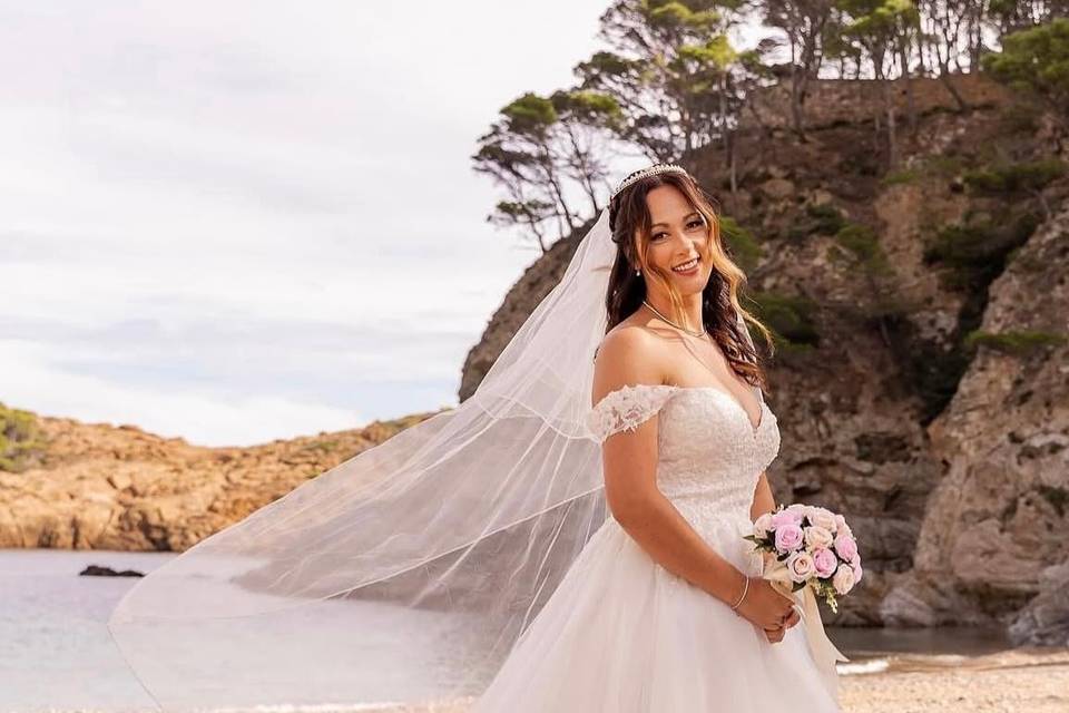 Maquillaje y peinado de novia