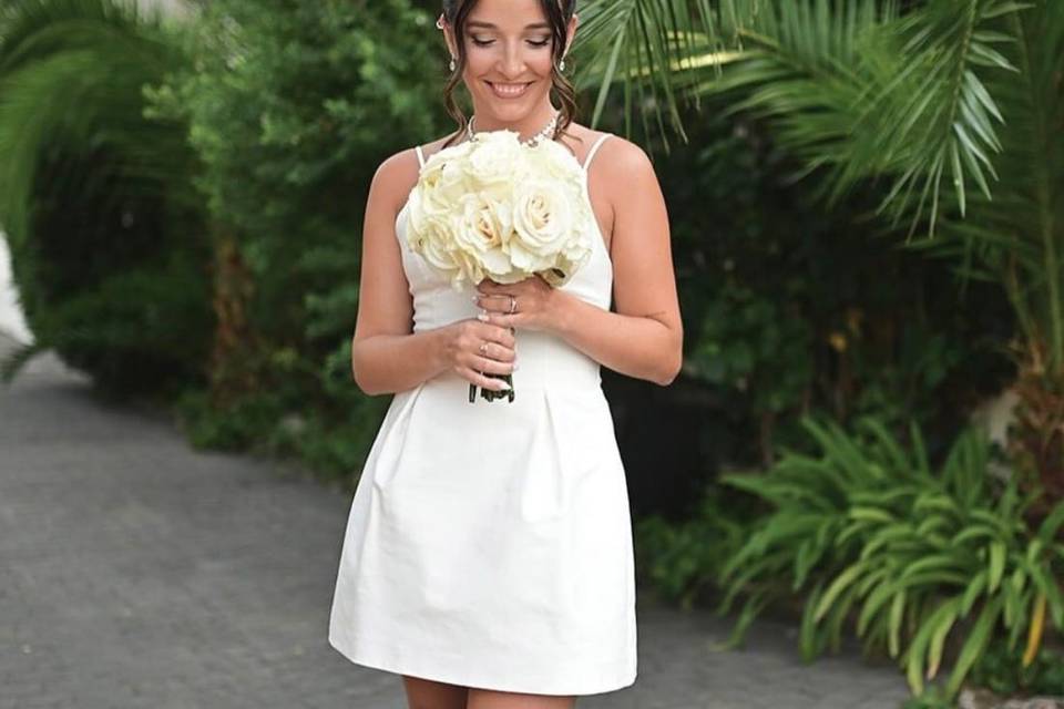 Maquillaje y peinado de novia