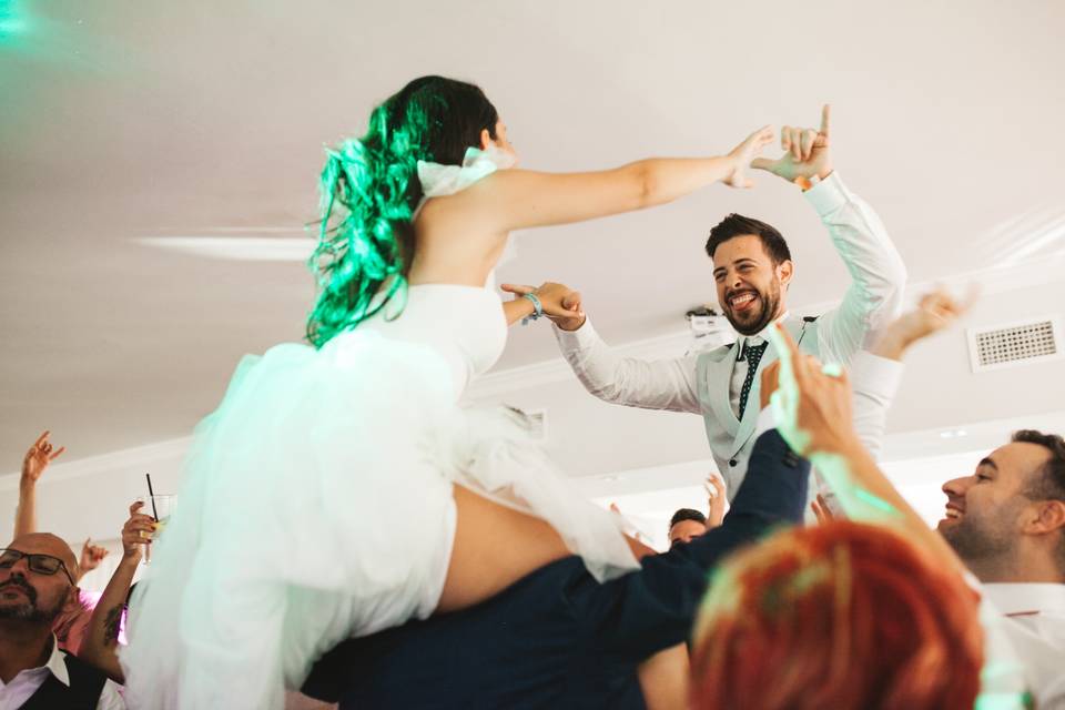 Postboda en el mar