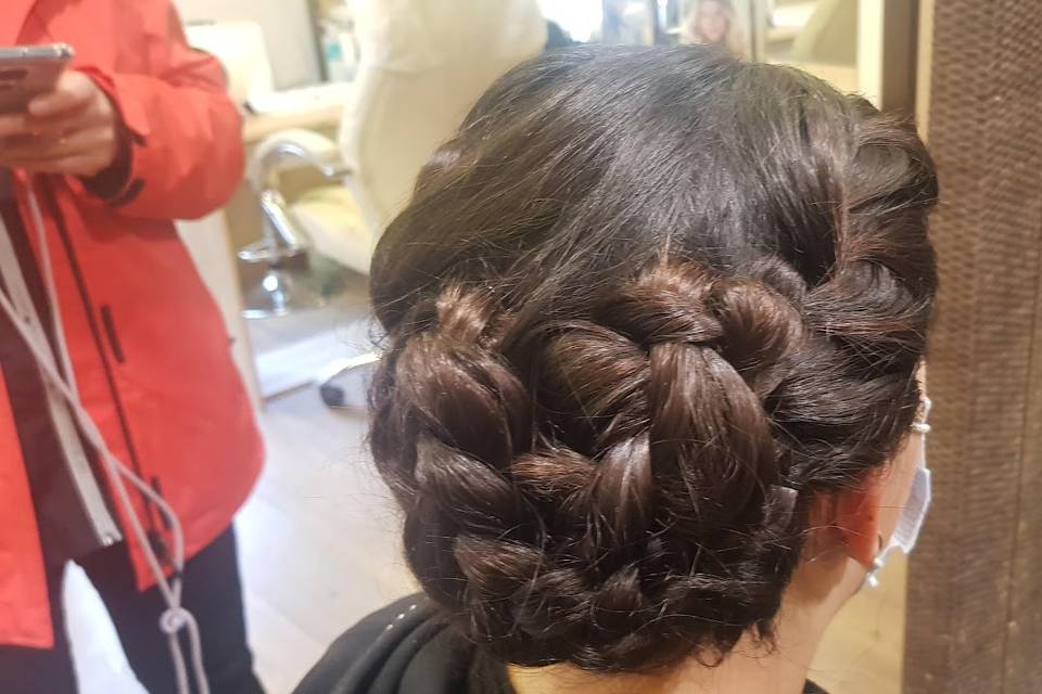 Recogido con trenza