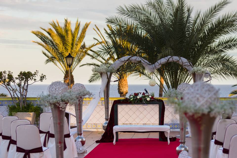 Boda en la terraza